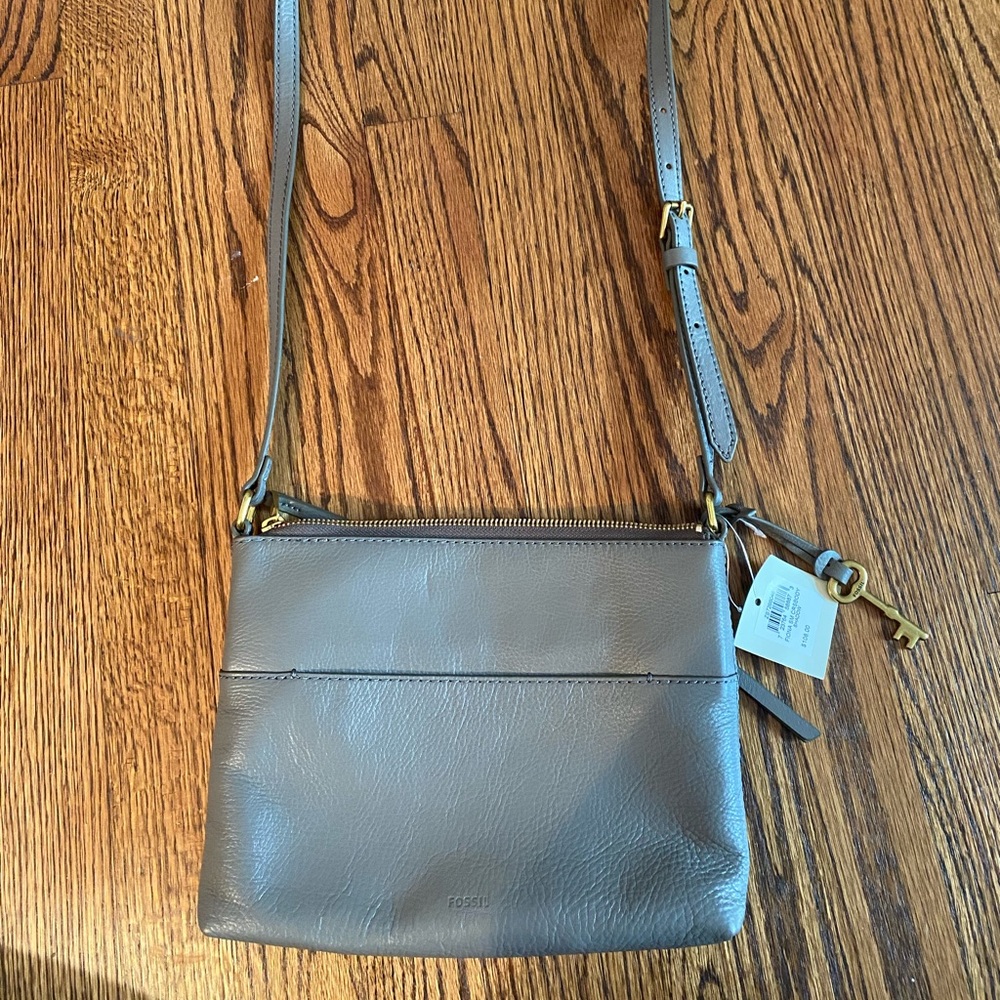 Fossil grey cross body